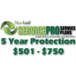 NEW LEAF Service Pro 5 Year Total Protection Plan ($501 to $750)
