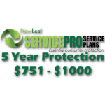 NEW LEAF Service Pro 5 Year Total Protection Plan ($751 to $1000)