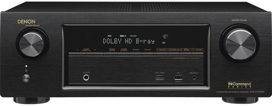 DENON AVR-X1100W 7.2 4K Receiver with Wi-Fi, Bluetooth, AirPlay