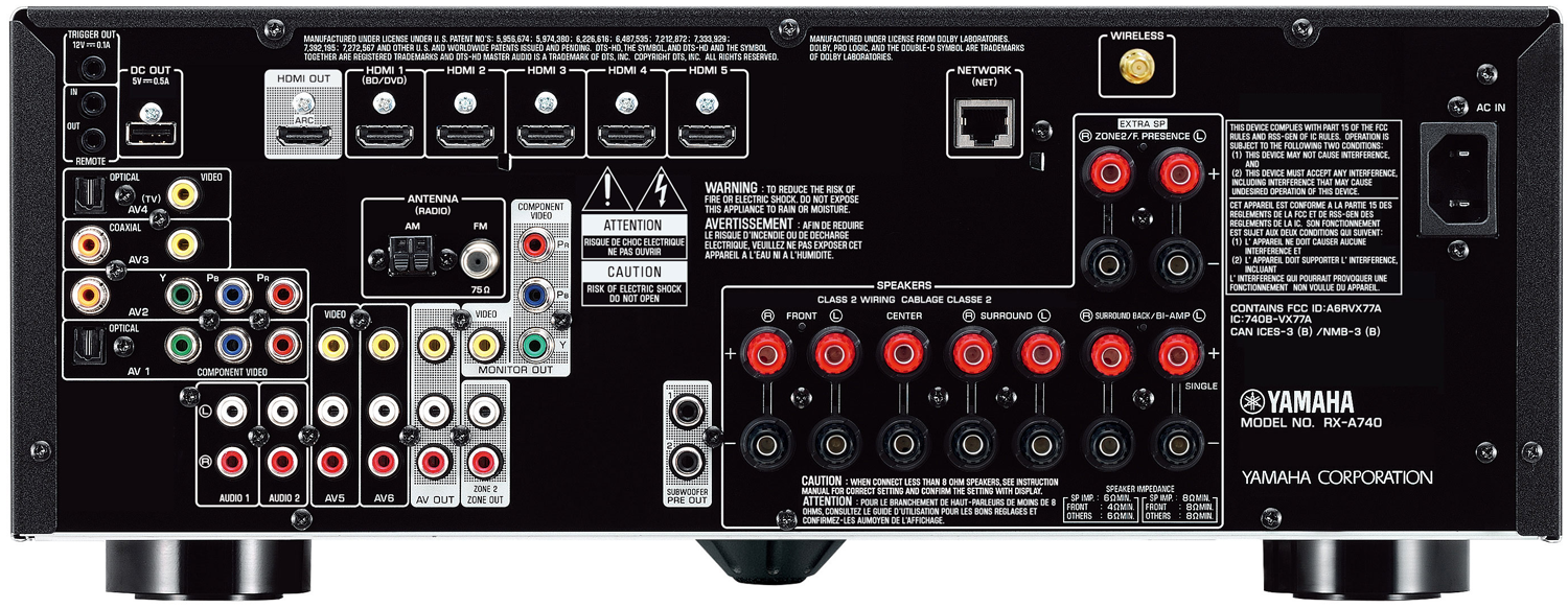 YAMAHA RXA740 7.2Ch x 90 Watts Networking A/V Receiver Accessories4less