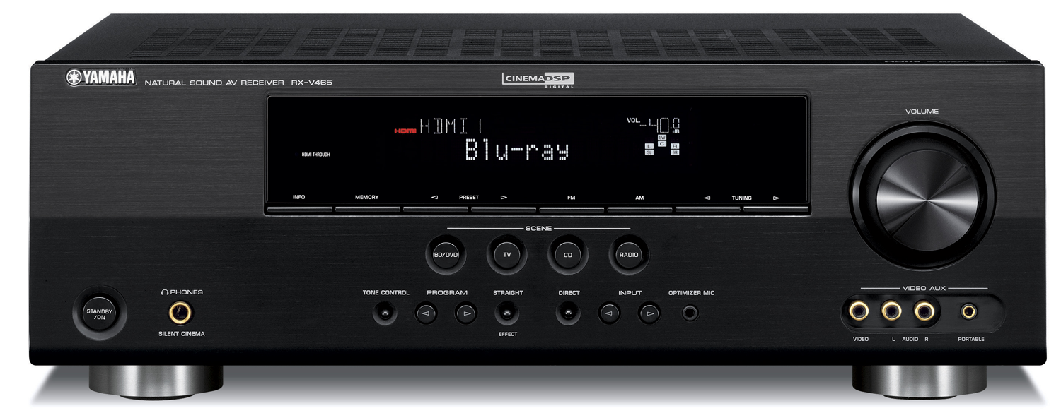 Yamaha rxv465 5.1 home theater receiver xlr