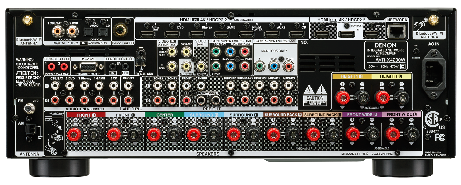 DENON AVR-X4200W 7.2-Ch x 125 Watts Networking A/V Receiver