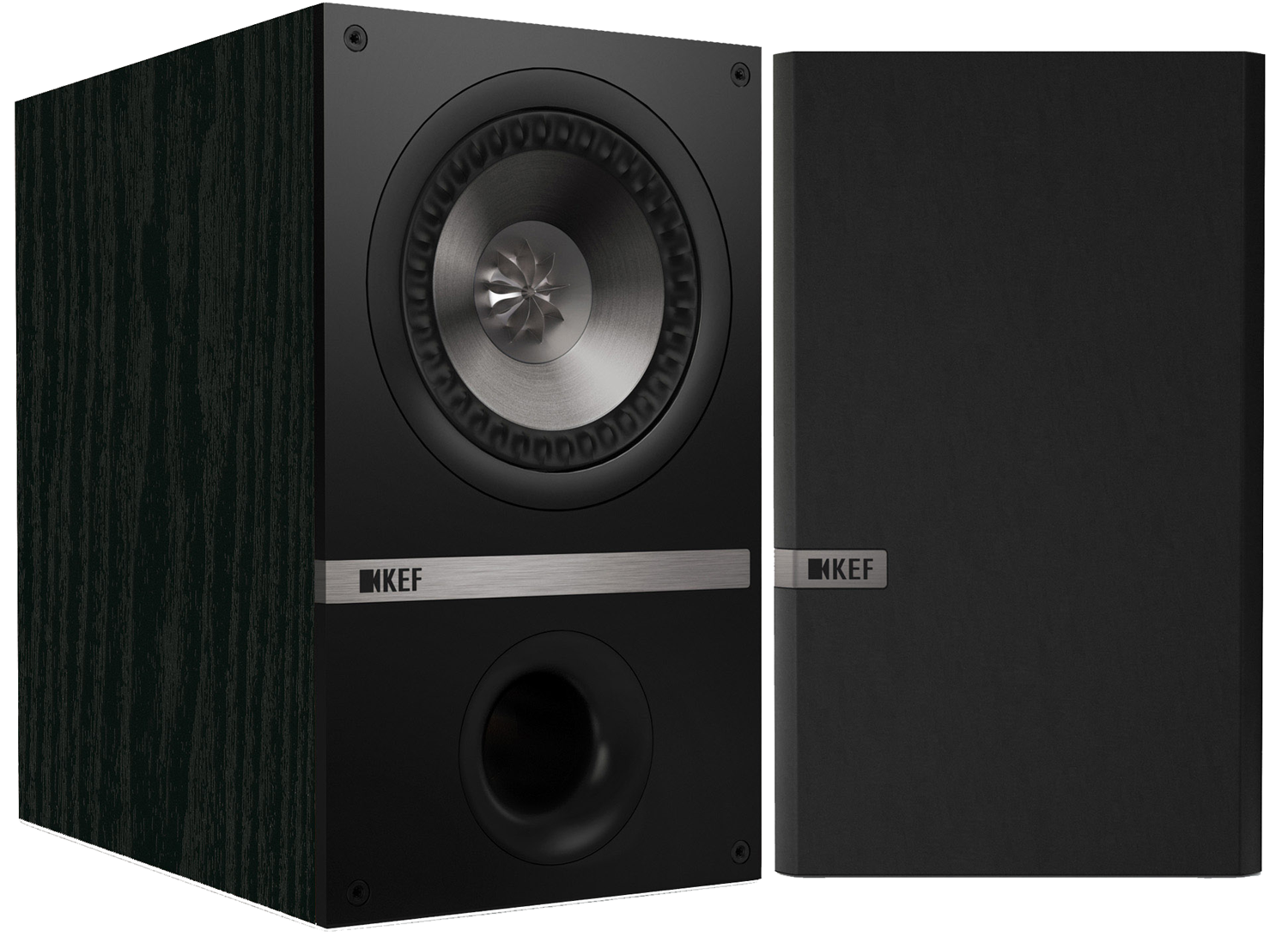 KEF Q300 6.5" 2Way Bookshelf Speakers Black Pair Accessories4less