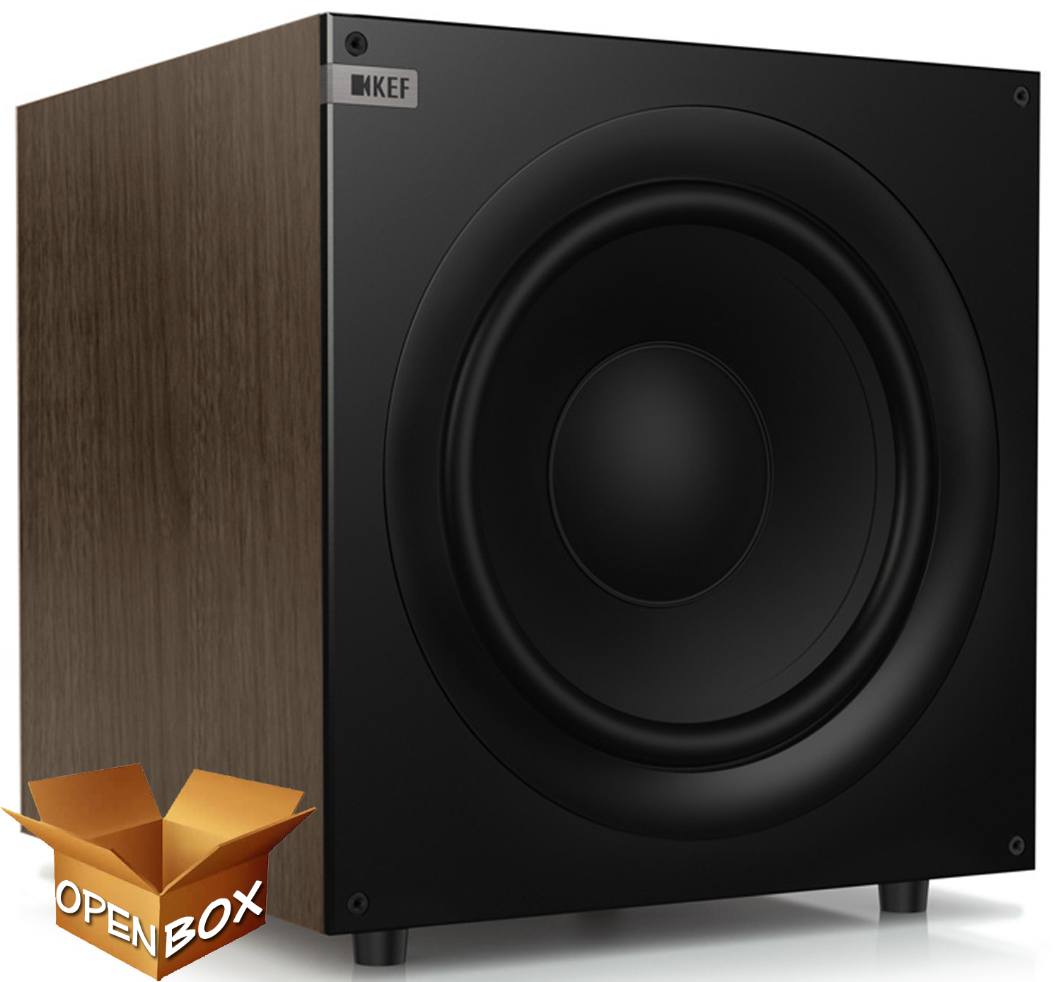 KEF Q400 Q Series 10" 200w Powered Subwoofer Walnut Accessories4less