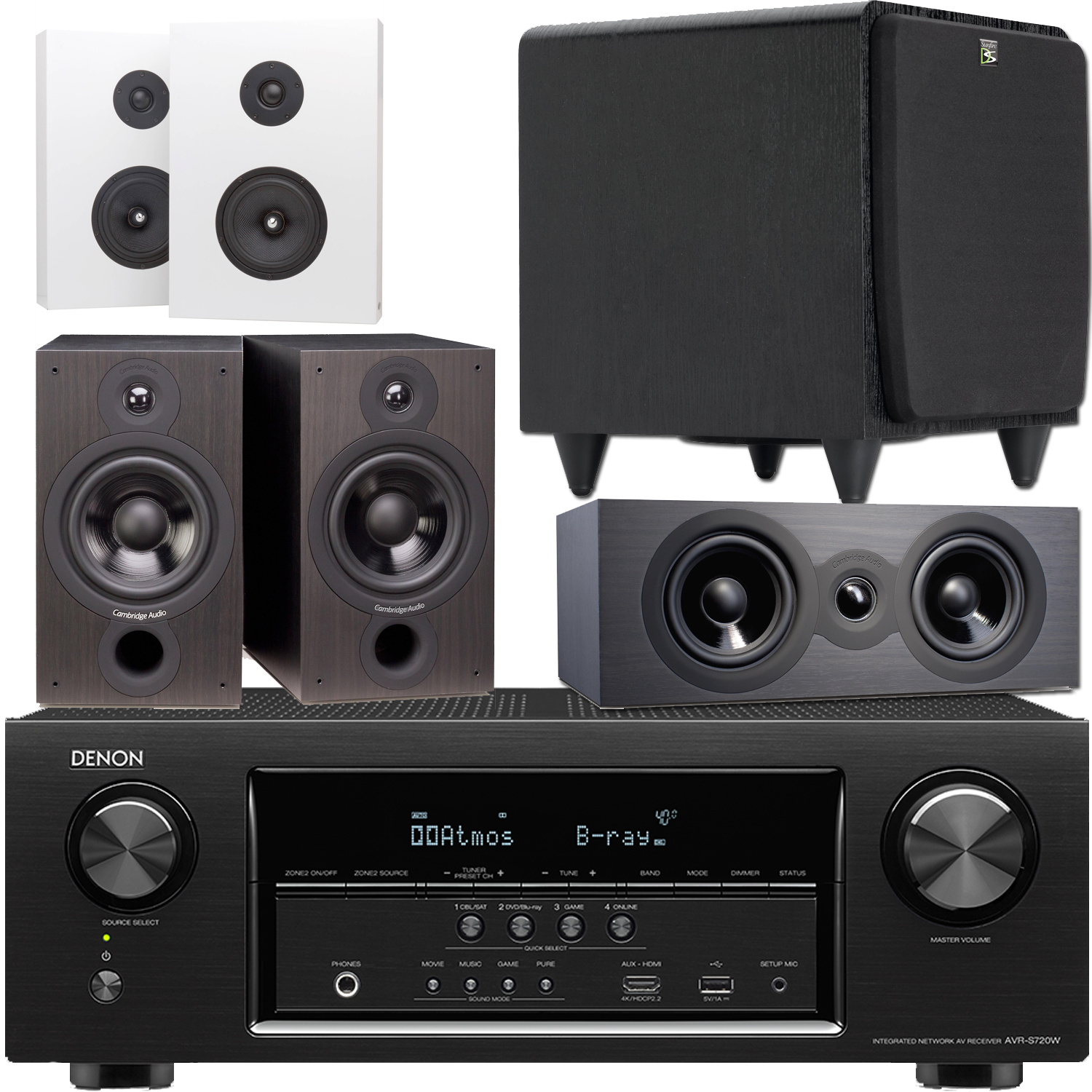 DENON AVRS720W, Cambrdige Audio Speakers, Sunfire SDS Subwoofer