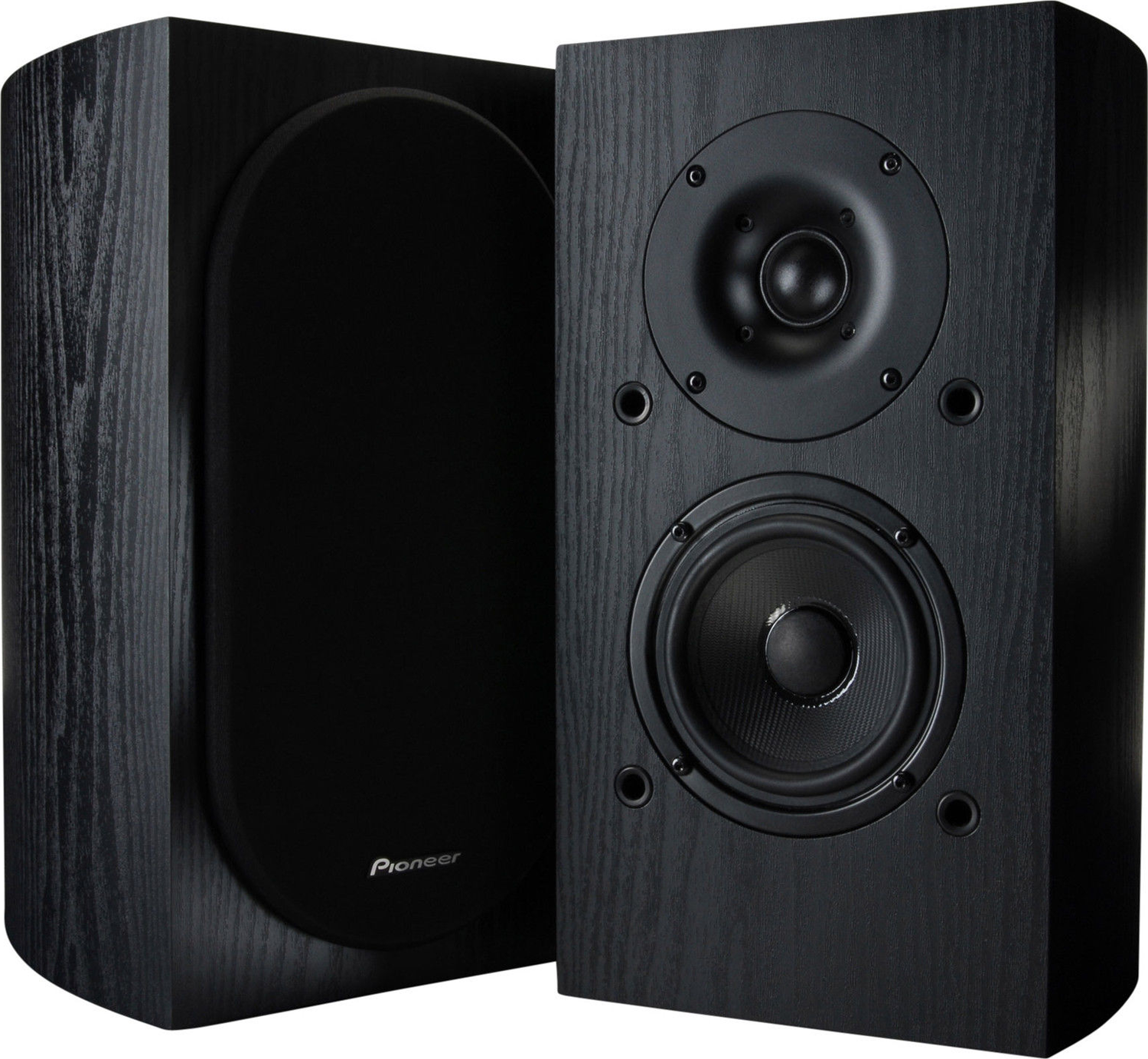PIONEER SPBS22LR 4" 2Way Bookshelf Speaker Black Pair Accessories4less