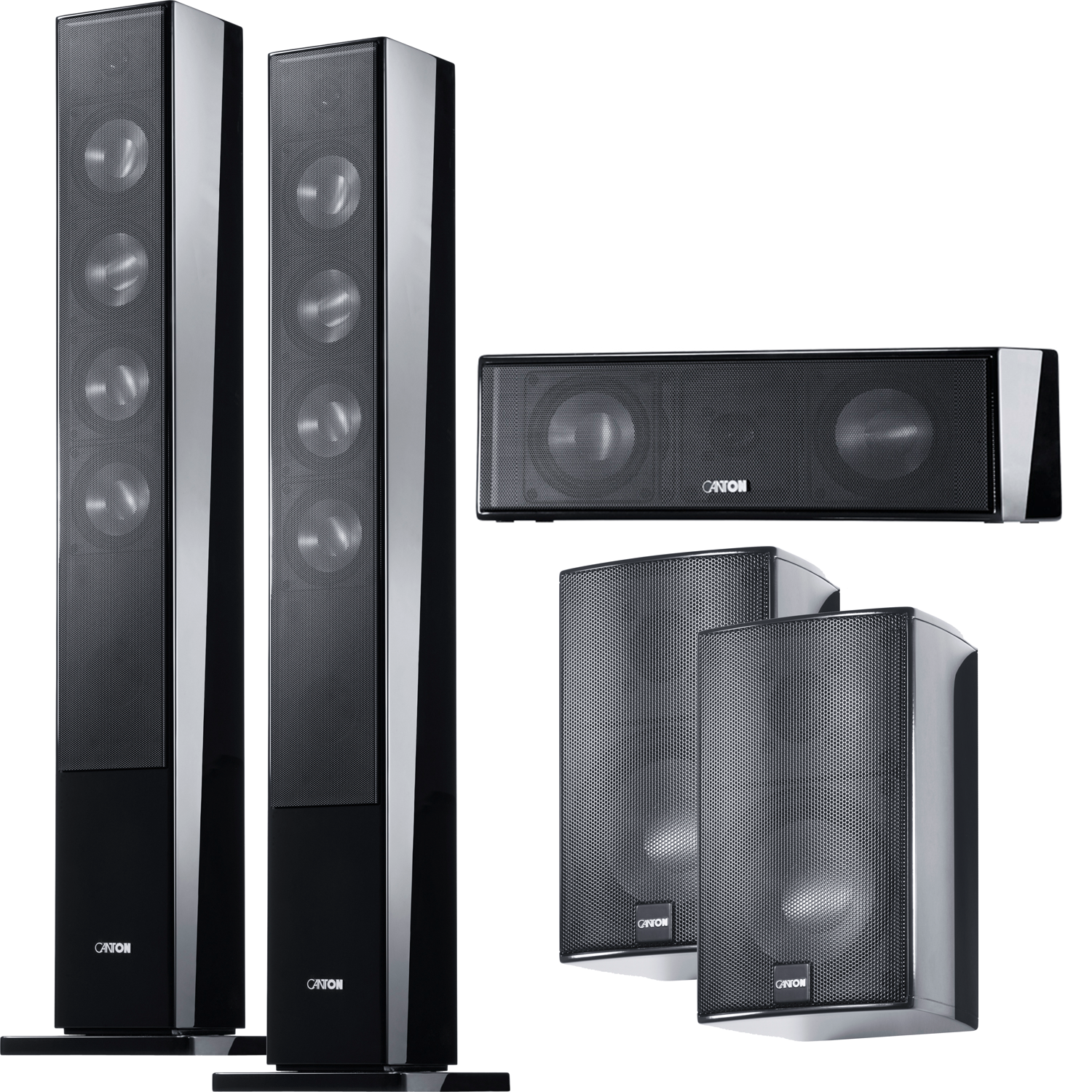 CANTON 5 Channel CD Speaker Package Black Accessories4less