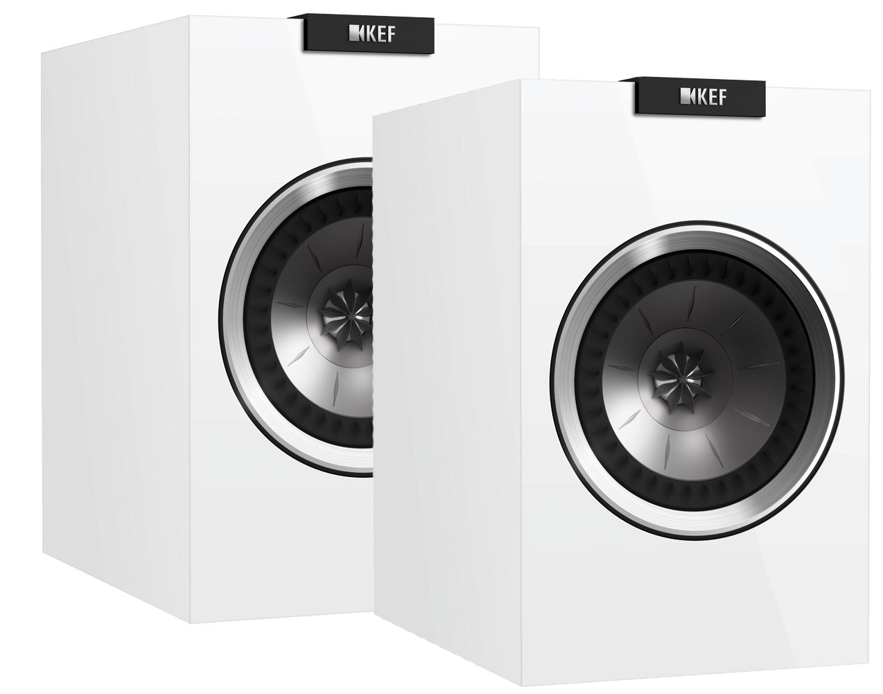 KEF R100 R Series 5.25" Bookshelf Speakers Gloss White Pair Accessories4less