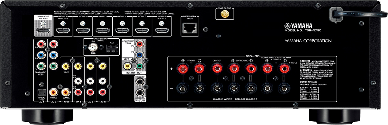 YAMAHA TSR-5790 7.2-Ch x 80 Watts Networking A/V Receiver Same As RX