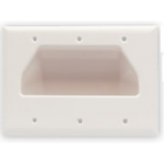 SOUNDQUEST 450003 3-gang Recessed Low Voltage Cable Plate