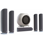 KEF Kht5005.2 Home Theater Speaker System In Gloss Silver