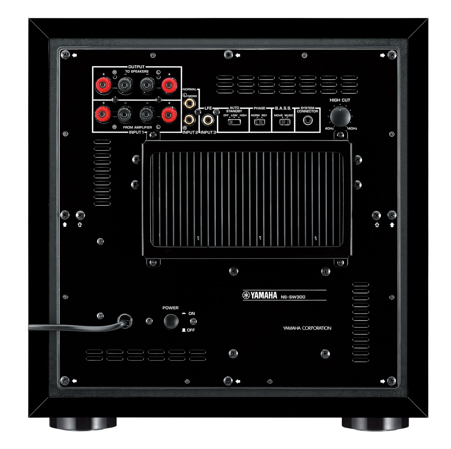 YAMAHA NSSW300 10" 250 Watt Powered Subwoofer Piano Black