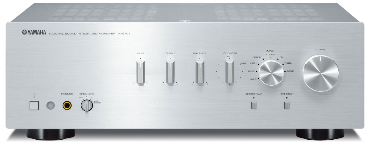 YAMAHA NEW A-S701 2-Ch x 100 Watts Natural Sound Integrated Amplifier Silver 