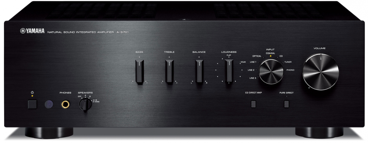 YAMAHA NEW A-S701 2-Ch x 100 Watts Natural Sound Integrated Amplifier Black 