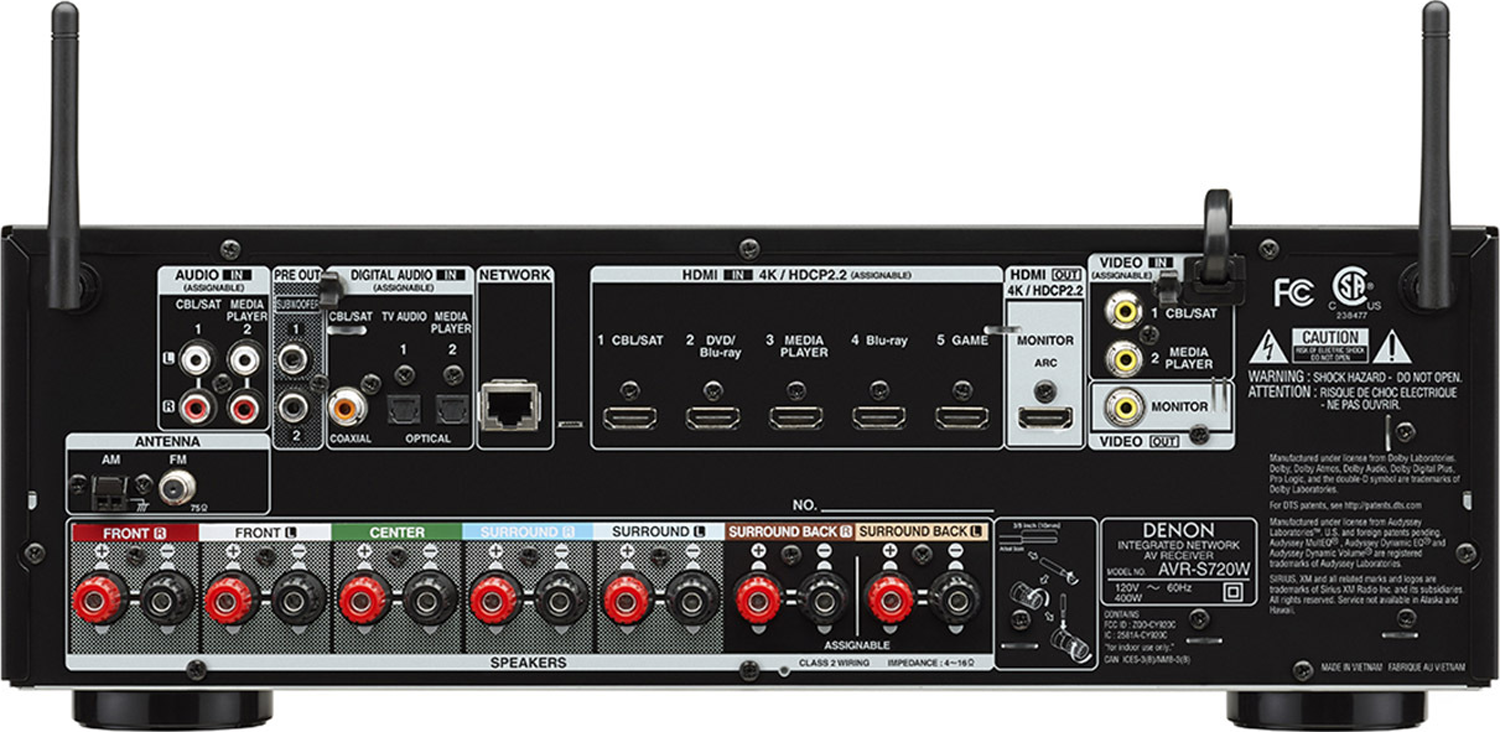 DENON AVR-S720W 7.2-Ch x 75 Watts Networking A/V Receiver