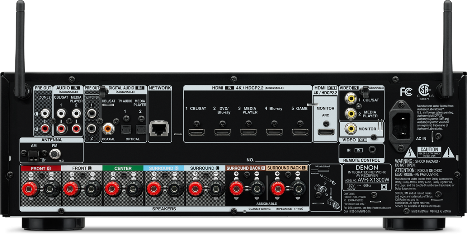 DENON AVRX1300W 7.2Ch x 80 Watts Networking A/V Receiver