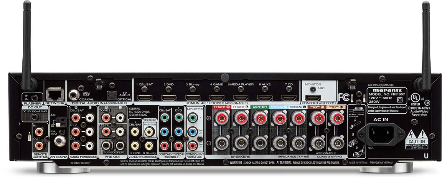 MARANTZ NR1607 Slim 7.2Ch x 50 Watts Networking A/V Receiver