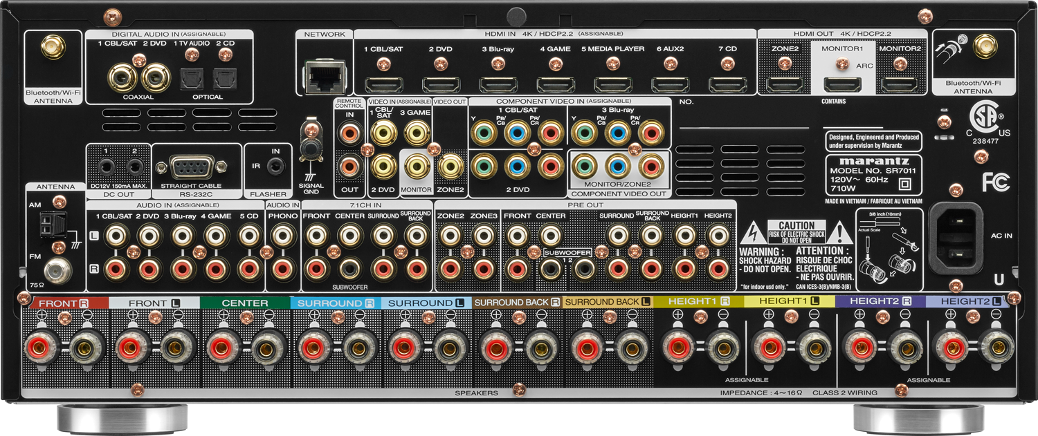MARANTZ SR7011 9.2-Ch x 125 Watts Networking A/V Receiver ... satellite house wiring 