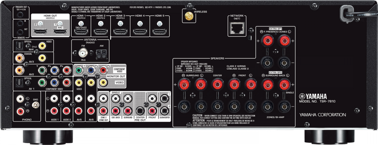 YAMAHA TSR-7810 7.2-Ch x 95 Watts A/V Receiver Same As RX-V781