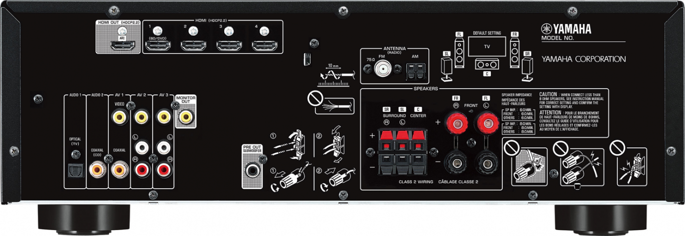 YAMAHA RX-V383 5.1-Ch x 70 Watts Bluetooth A/V Receiver | Accessories4less