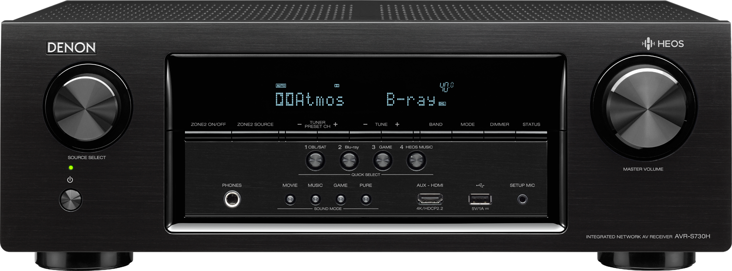DENON AVRS730H 7.2Ch x 75 Watts A/V Receiver w/HEOS Accessories4less