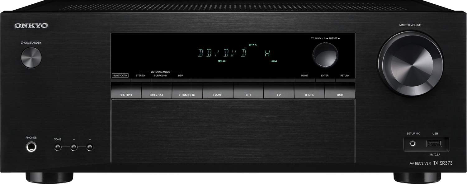 ONKYO TX-SR373 5.1-Ch x 80 Watts Bluetooth A/V Receiver ... ac home wiring antenna digital 