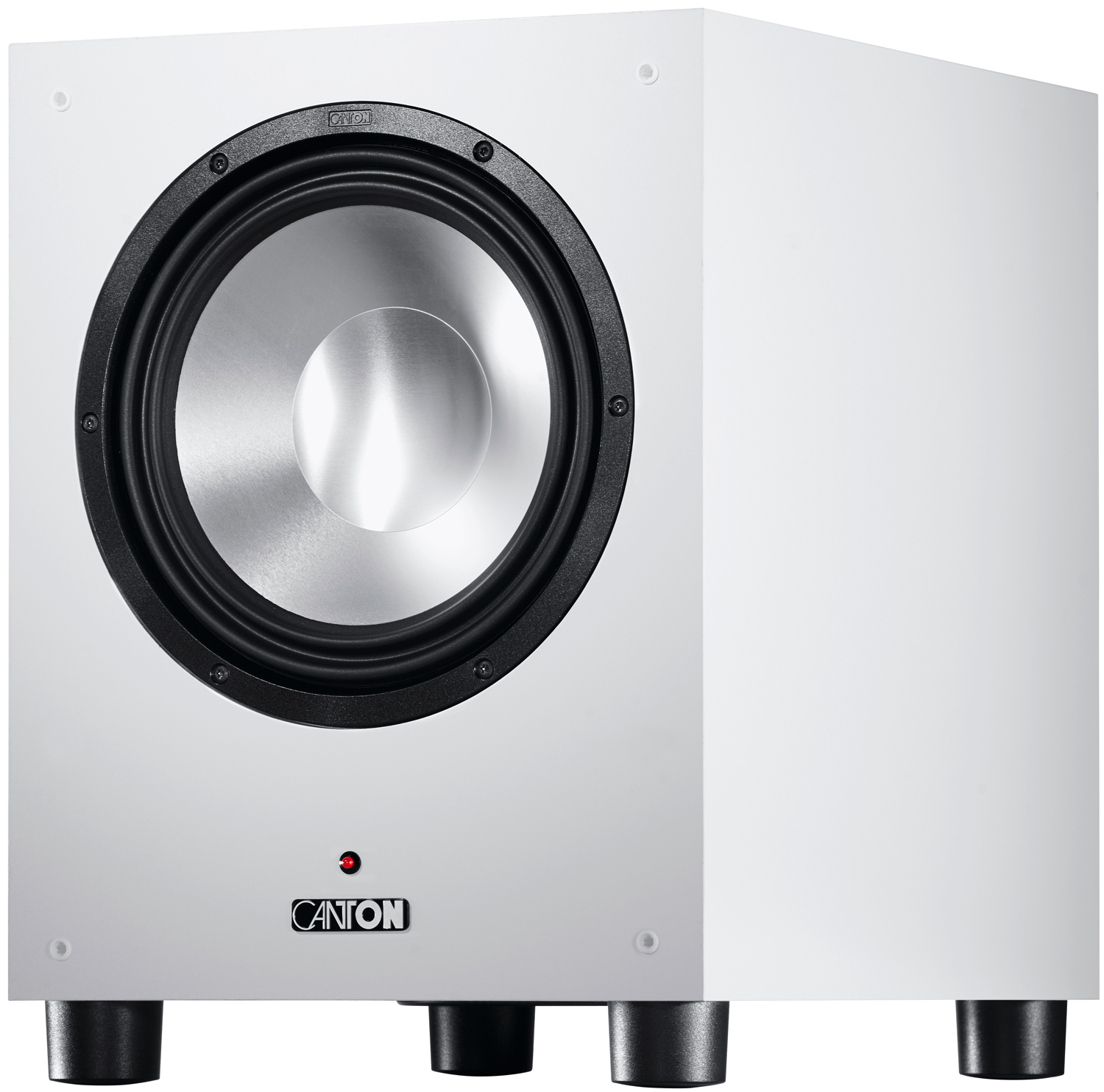 white powered subwoofer