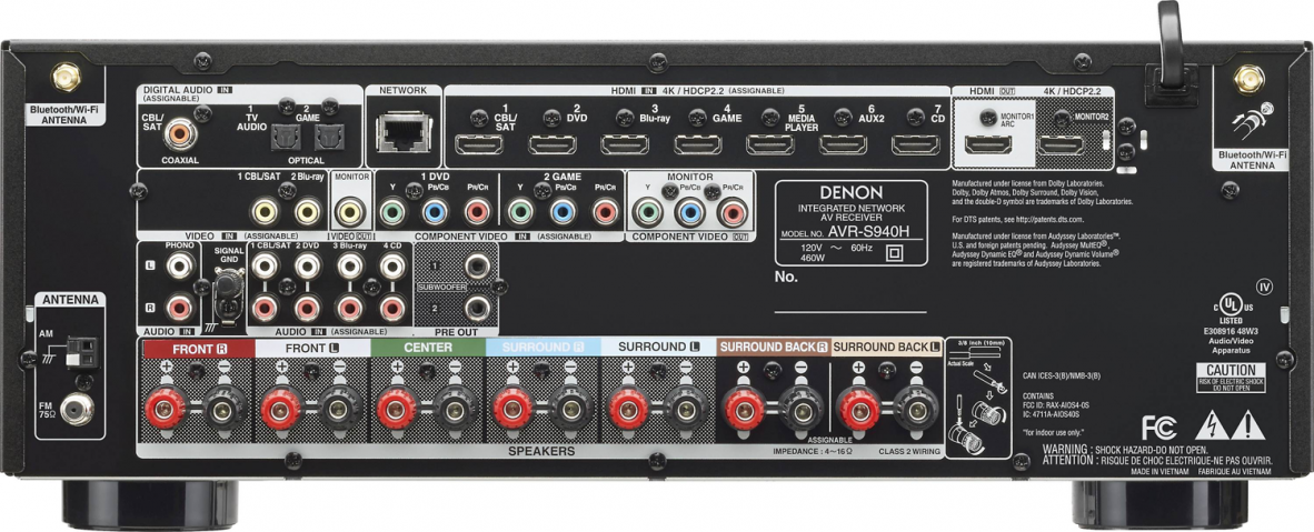 DENON AVR-S940H 7.2-Ch x 90 Watts A/V Receiver w/HEOS | Accessories4less