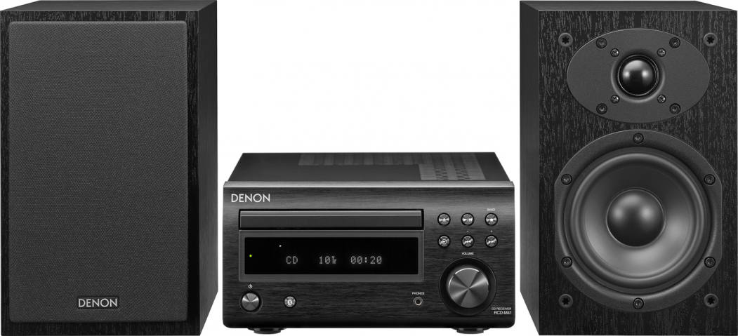 DENON NEW D-M41 CD/FM Micro Desktop Stereo System w/Bluetooth®