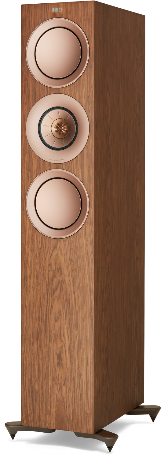 KEF R7 6.5" 3Way Floorstanding Speaker Walnut Each Accessories4less