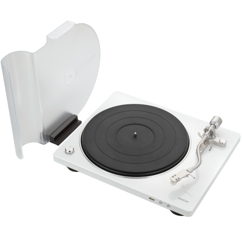 DENON DP-450USB Semi Auto Turntable w/ Pre-Amp & USB White