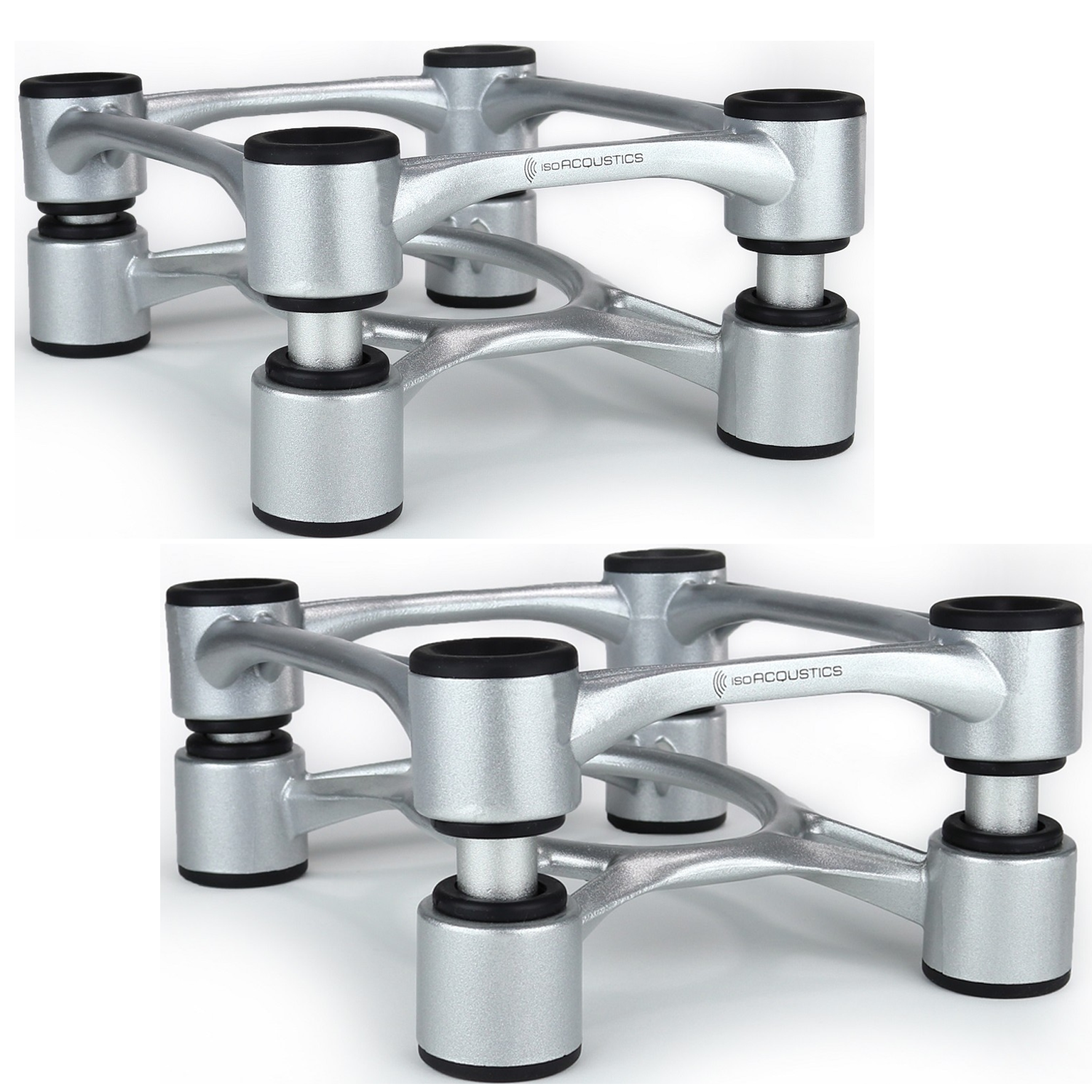 ISOACOUSTICS Aperta Speaker Isolation Stands Silver Pair EW
