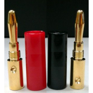 ETHEREAL CSBAN 1 Pair Premium 24kt Insulated Banana Plugs