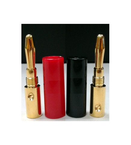 ETHEREAL CSBAN 1 Pair Premium 24kt Insulated Banana Plugs