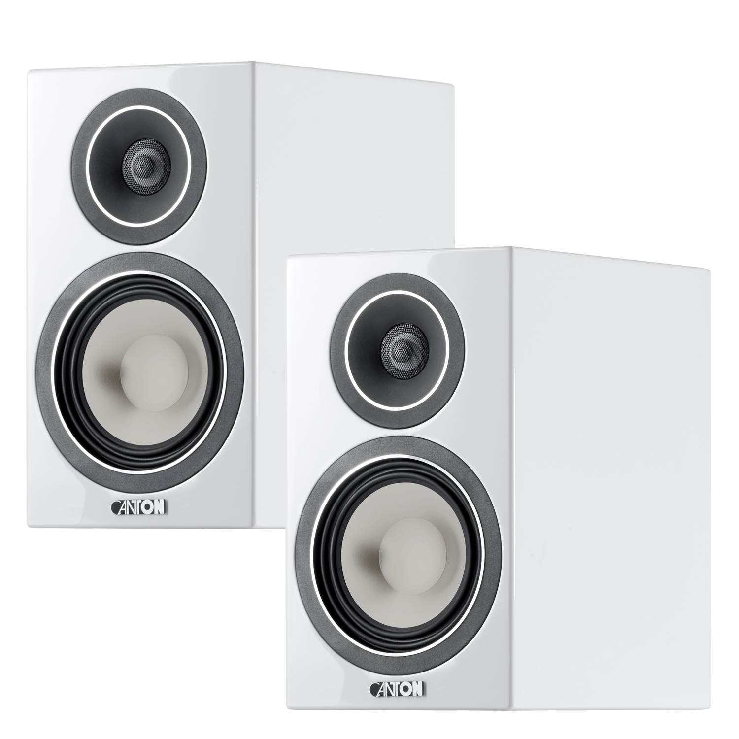 white bookshelf speakers