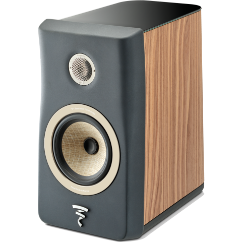 FOCAL KANTA No1 PAIR 6.5" Bookshelf Speakers Walnut Dark Gray Matte 