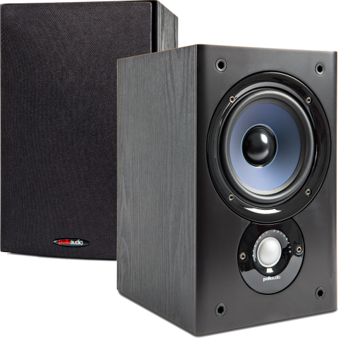 POLK AUDIO T300 PAIR 5.25" 2-Way Bookshelf Speaker Black