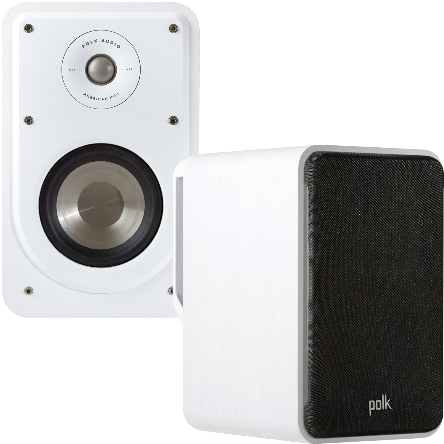 Polk Audio Signature S15 5 25 2 Way Bookshelf Speaker White Pair Accessories4less