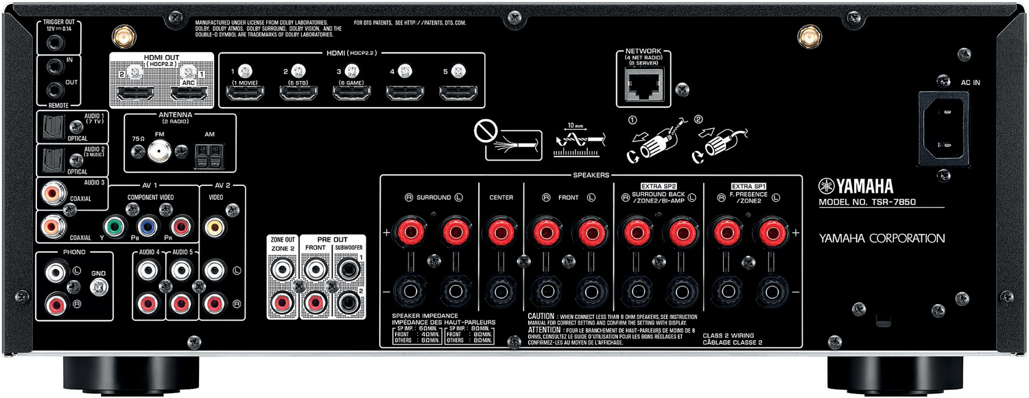 YAMAHA TSR-5830 7.2-Ch x 80 Watts Networking A/V Receiver