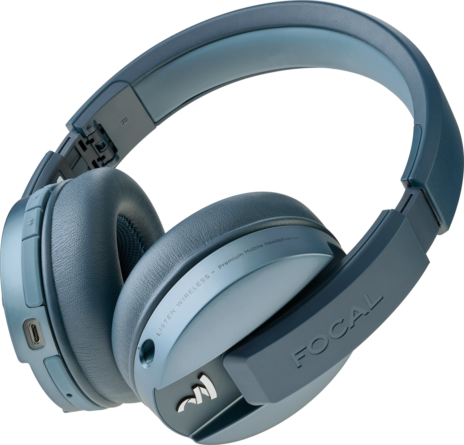 FOCAL Listen Wireless Chic OverEar Headphones Blue Accessories4less