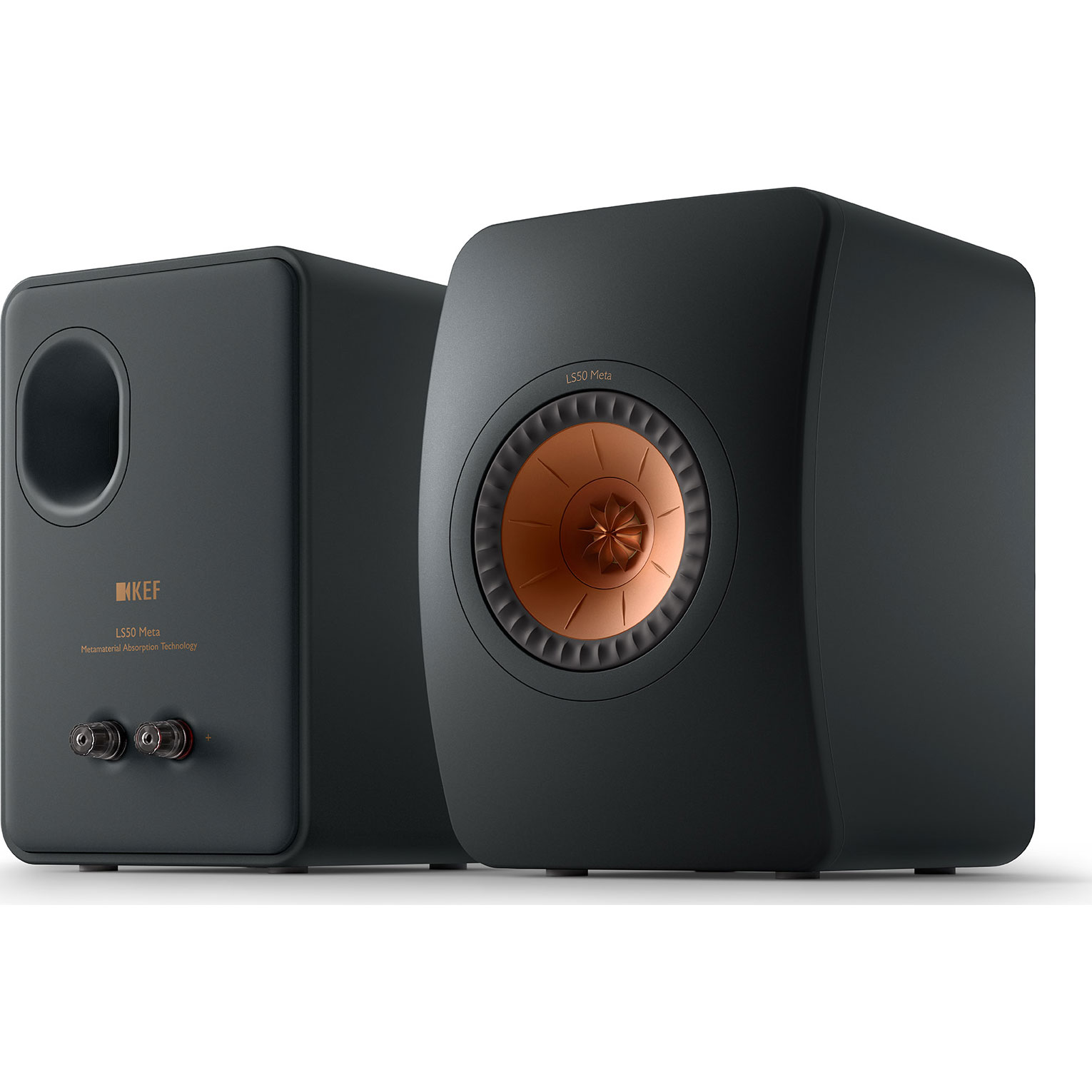 KEF LS50 Meta Bookshelf speakers Carbon Black Pair Accessories4less