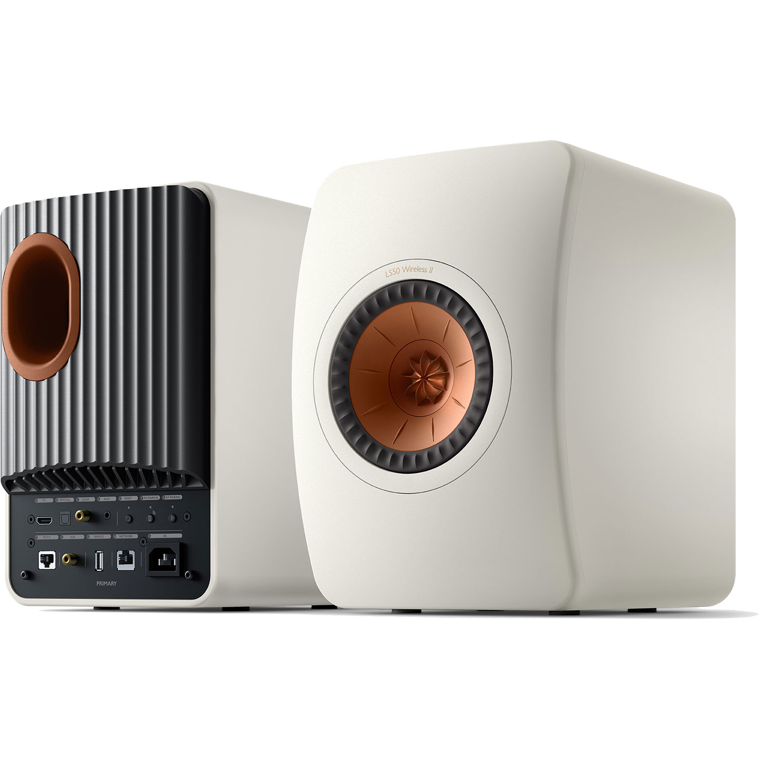 KEF LS50 PAIR Wireless II Active Wireless Mini Monitor Speakers White