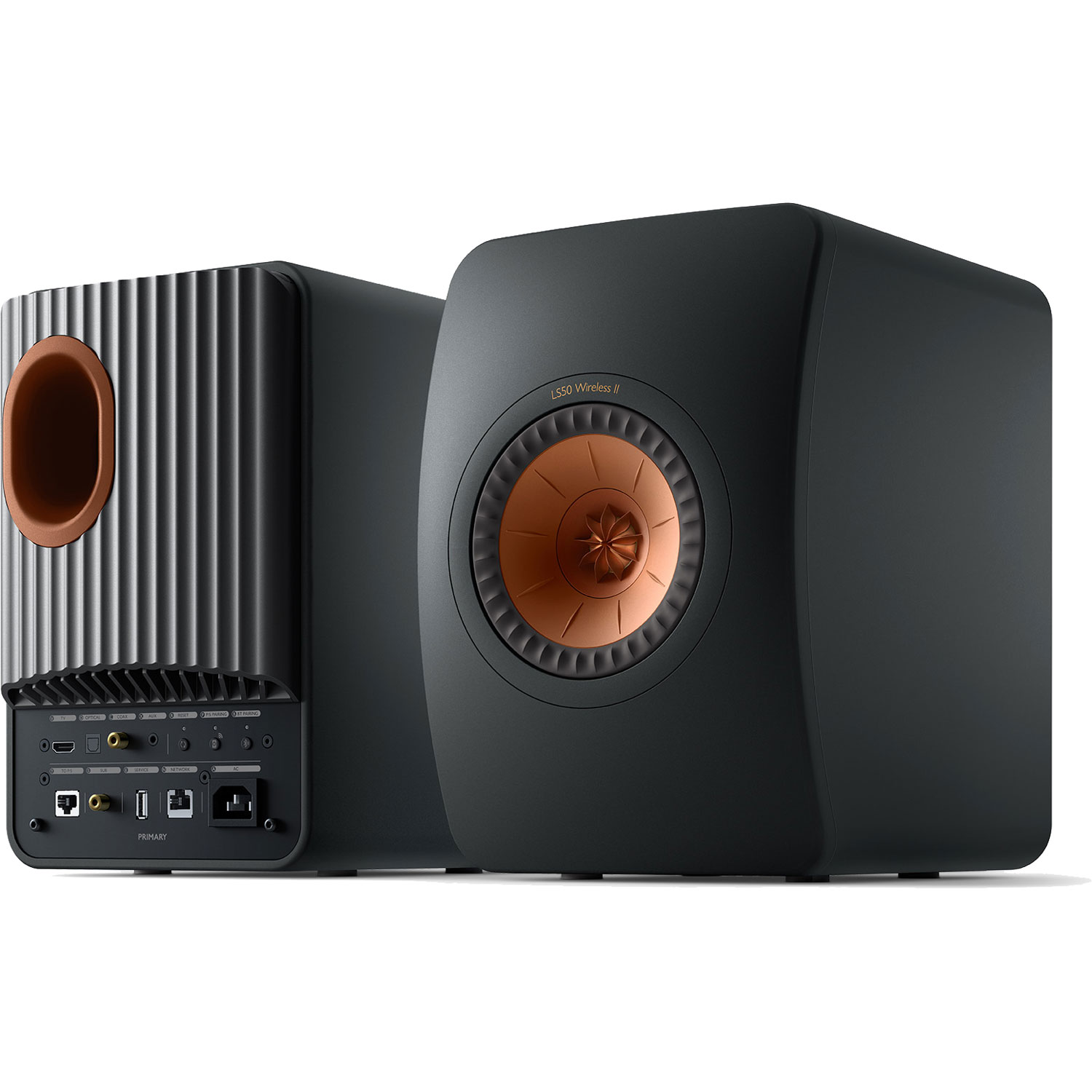 KEF LS50 PAIR Wireless II Active Wireless 2-Way Mini Monitor Black COS IMPERFECTION