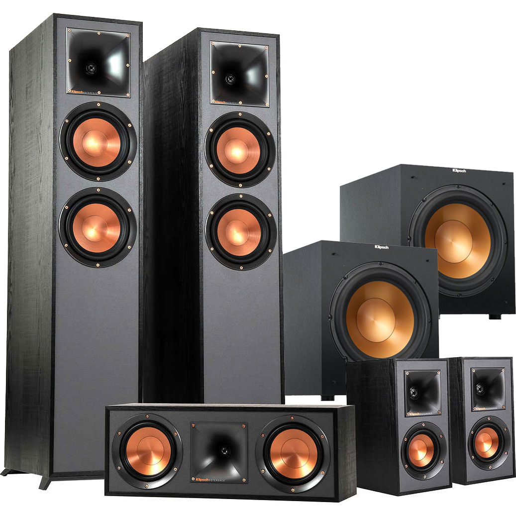 KLIPSCH Reference Dolby Atmos System w/TWO Wireless R-12SWi Subs OPEN BOX
