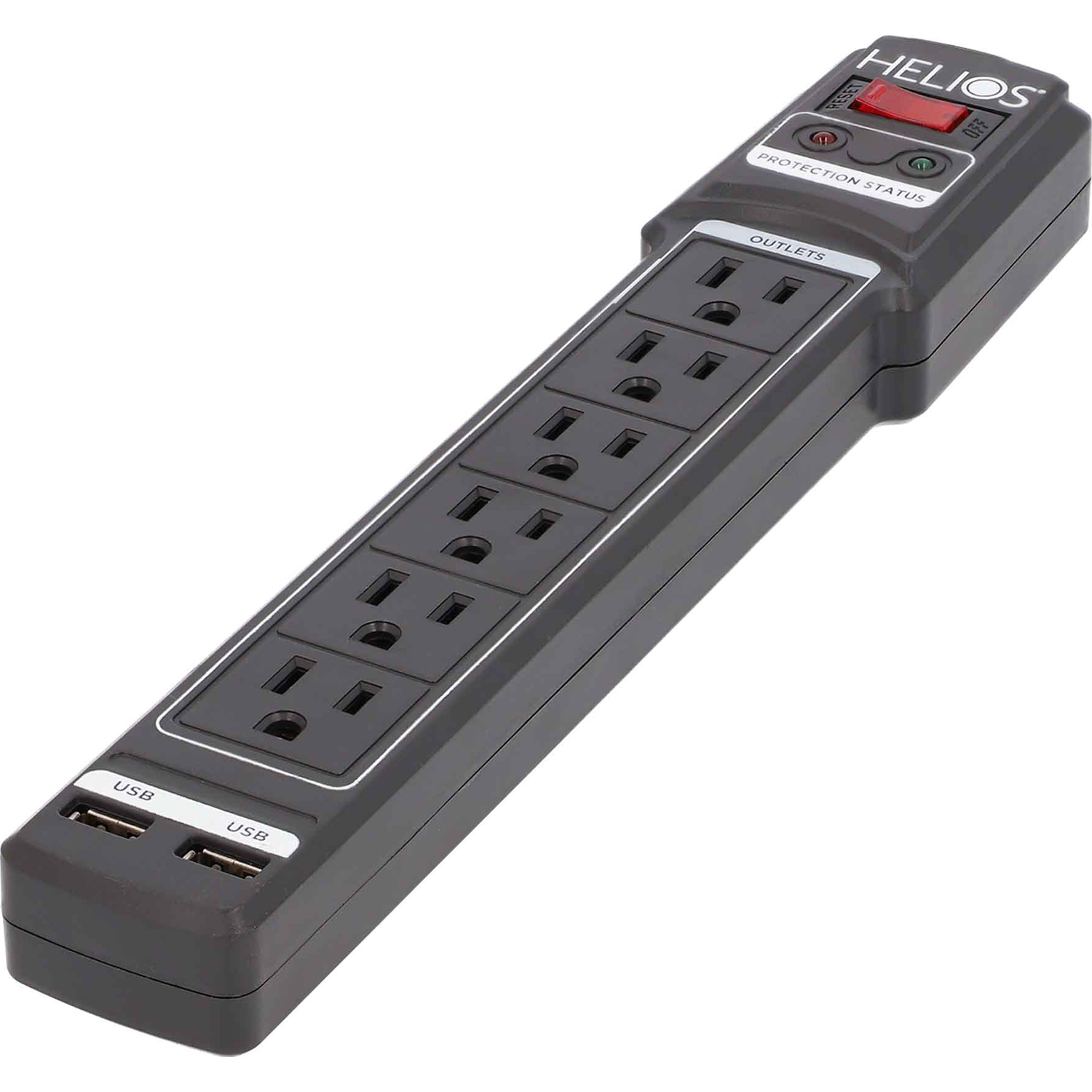 METRA AV AS-HP-206U 6 Outlet Surge Protector with 2 USB Charging Ports
