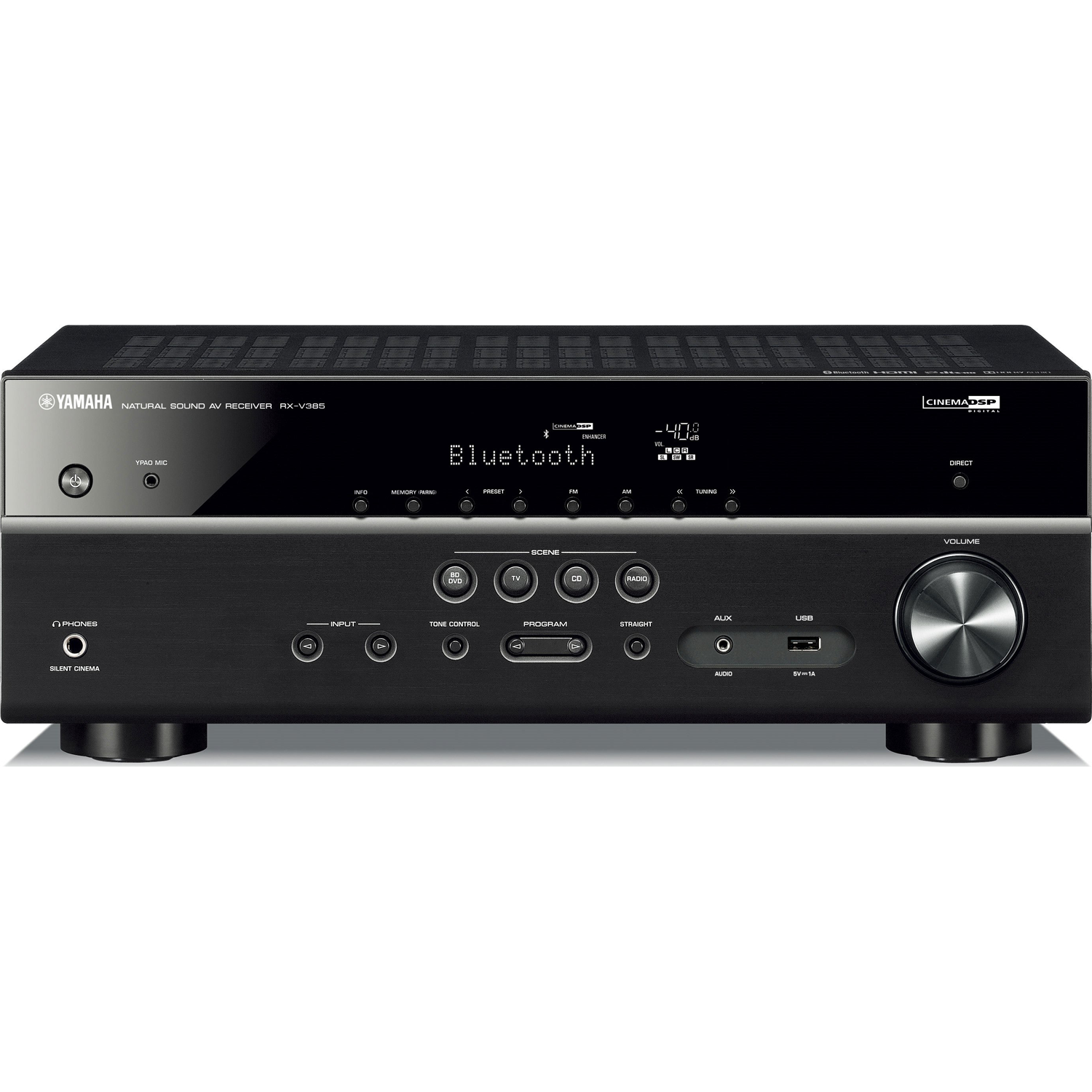 YAMAHA RX-V385 5.1-Ch x 70 Watts Bluetooth A/V Receiver