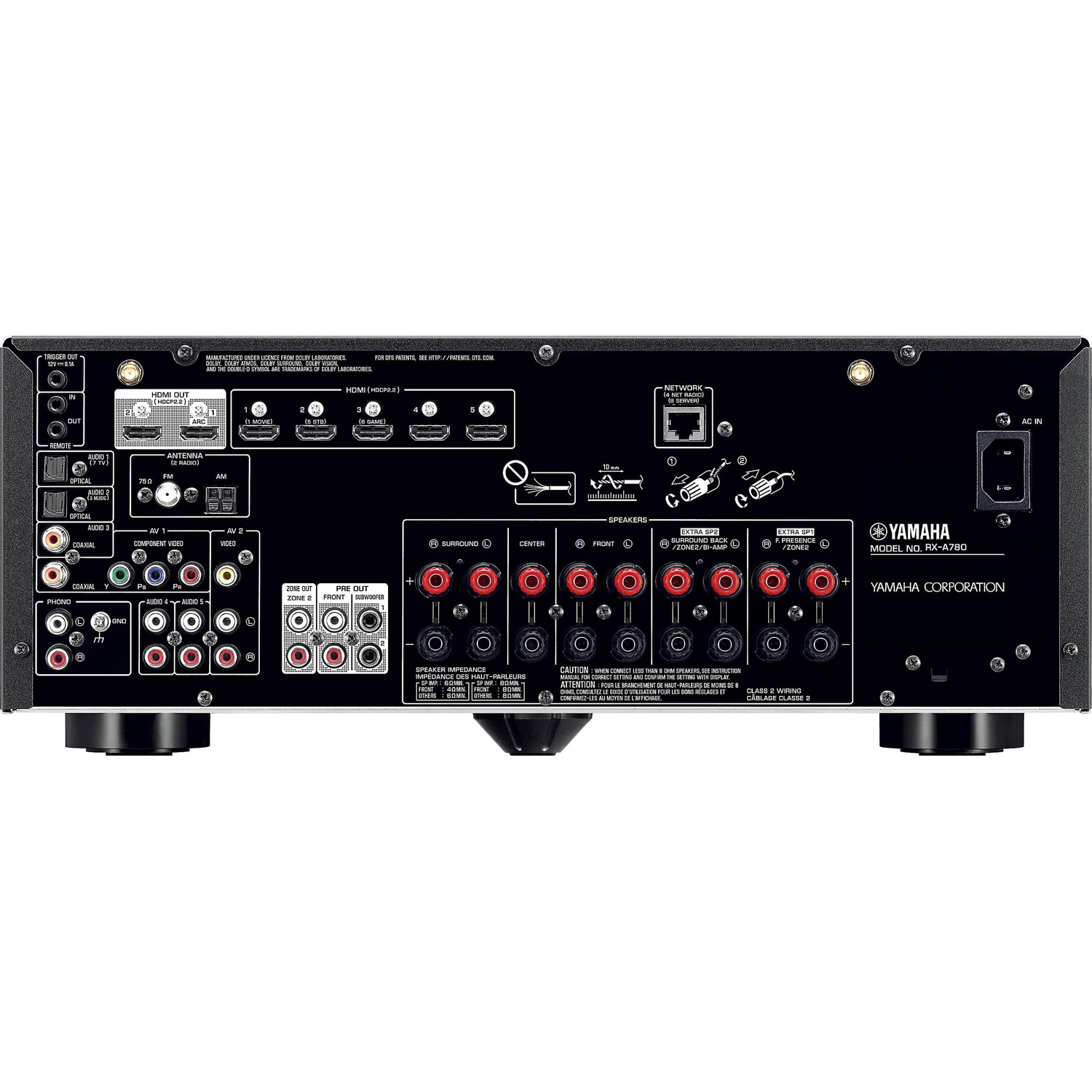 YAMAHA RX-A780 7.2-Ch x 95 Watts A/V Receiver