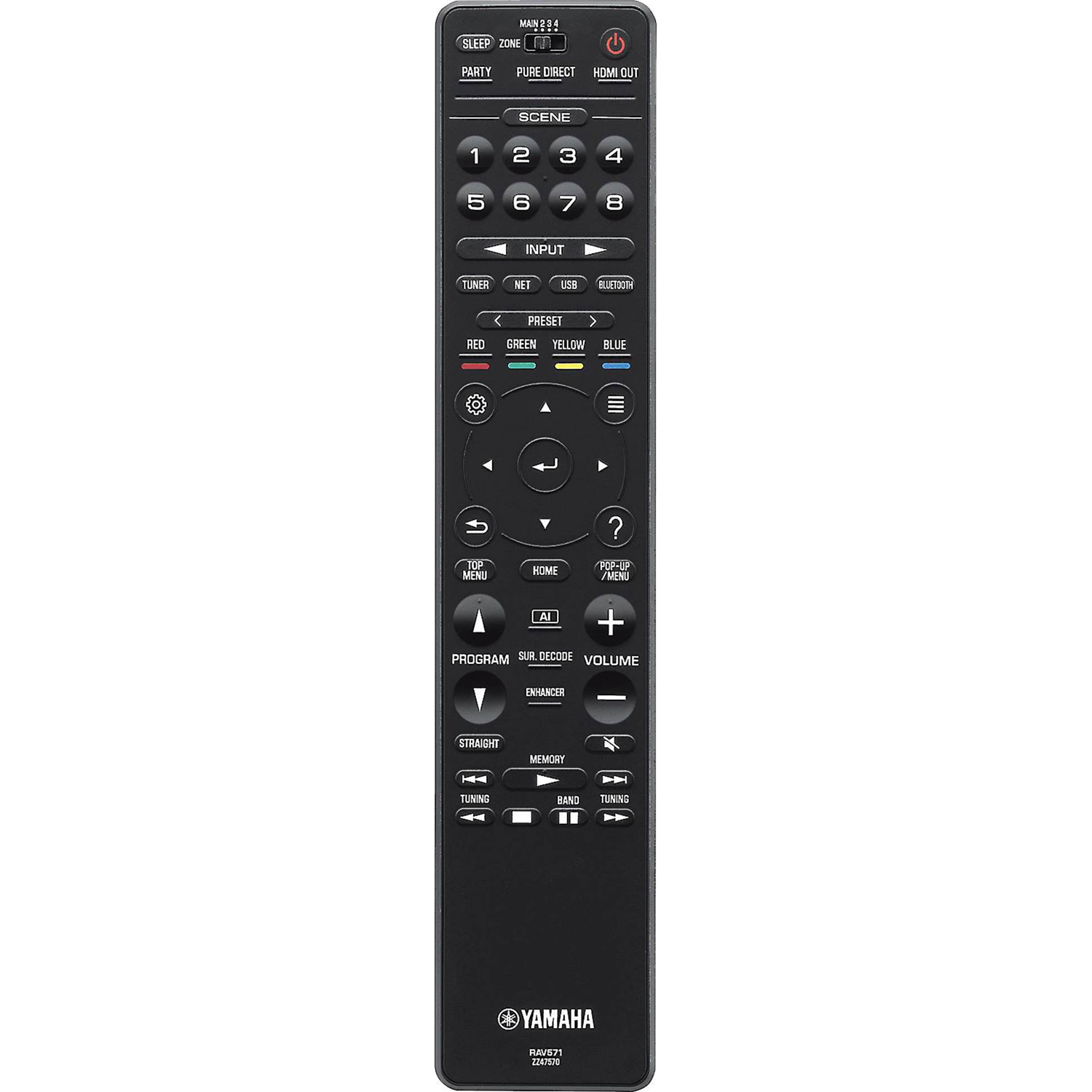 YAMAHA RX-A2080 REMOTE