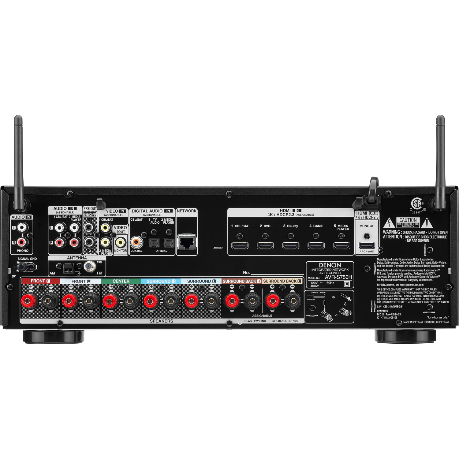 DENON AVR-S750H BACK