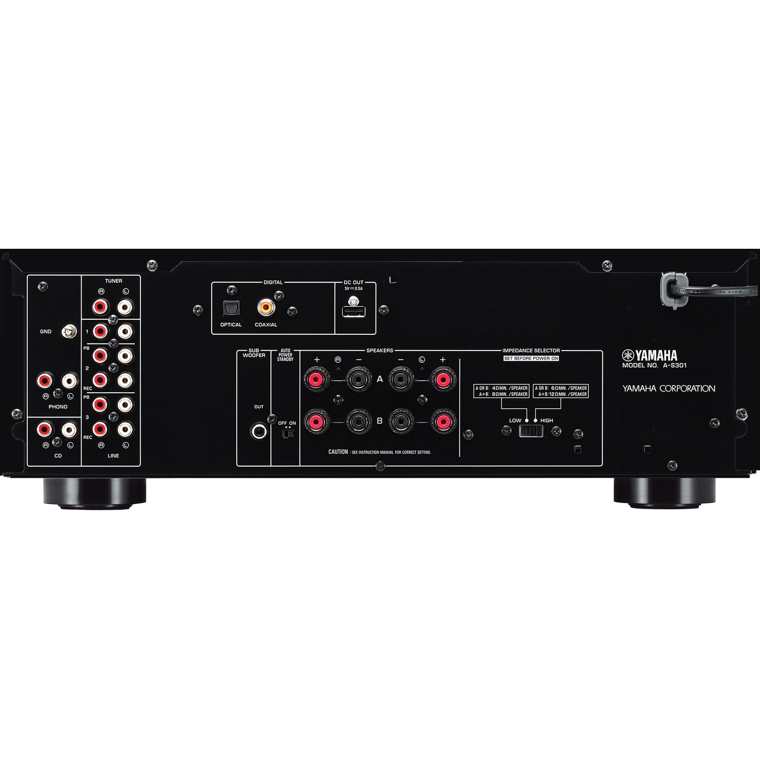 YAMAHA A-S301 BACK